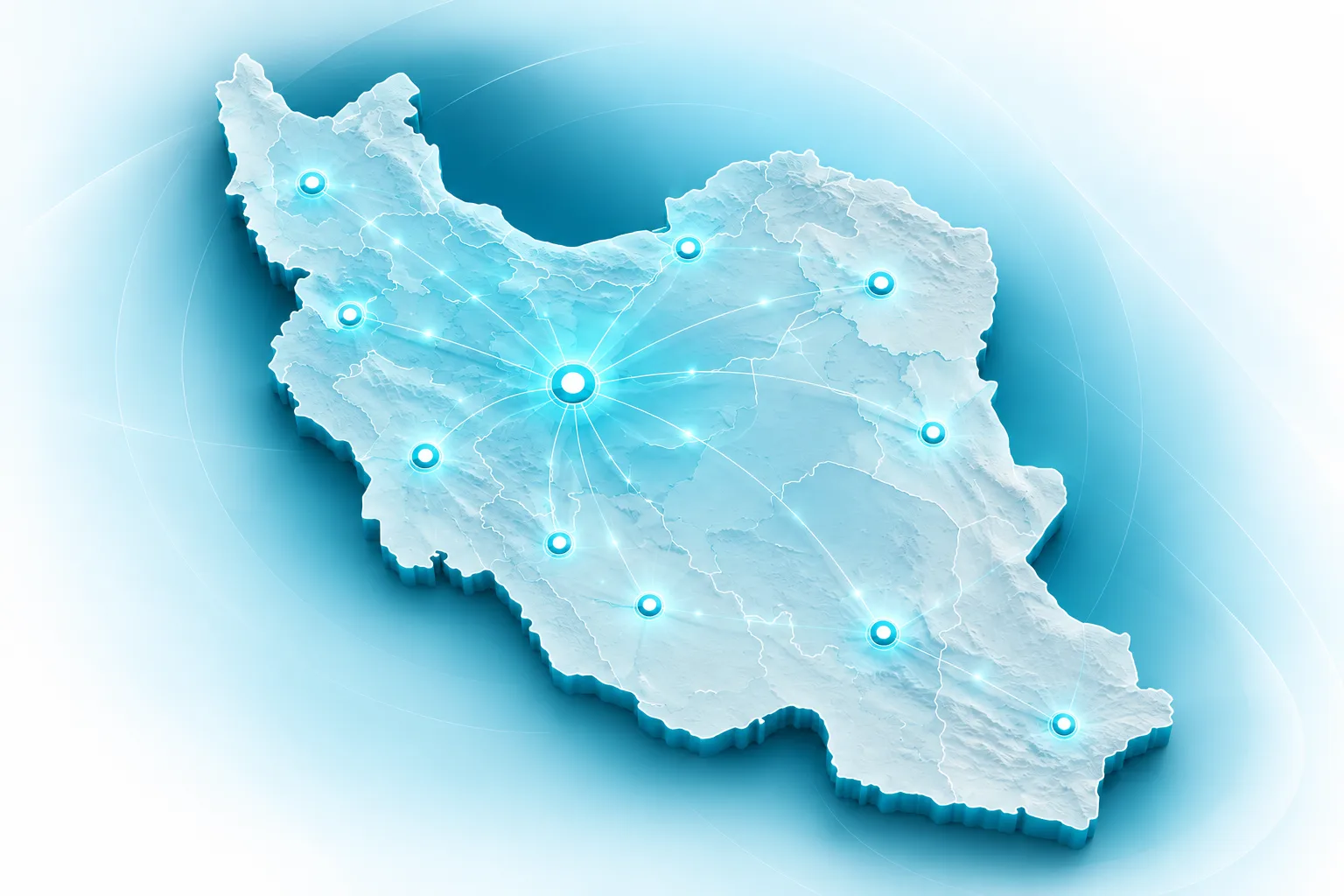 نقشه شبکه توزیع کارینا در سراسر ایران
